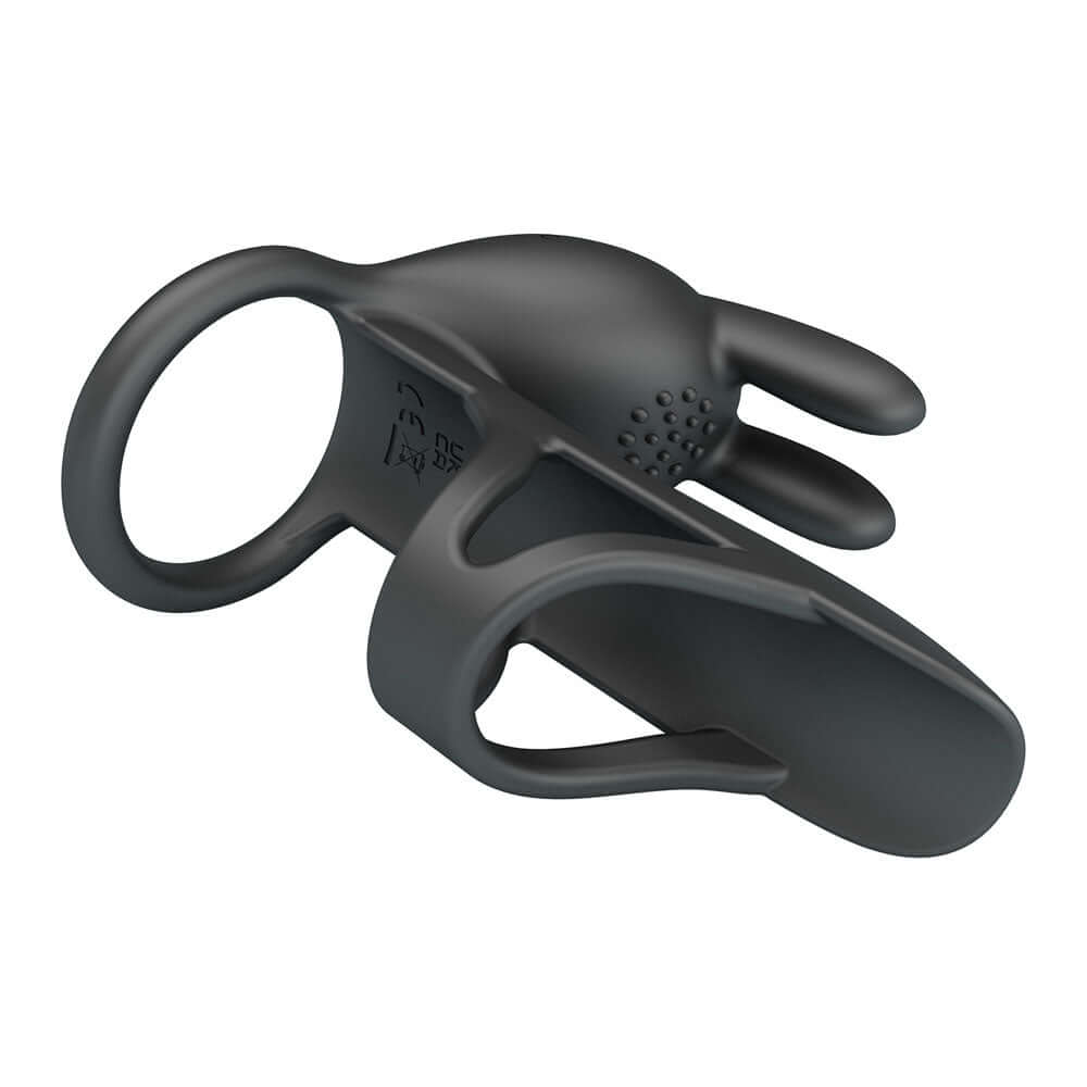 Party Up MARK Vibrating Penis Sleeve - Black USB Rechargeable Vibrating Cock Sleeve